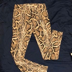 Snake print pants